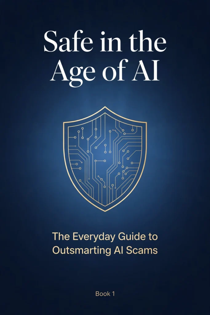 Safe in the Age of AI — The Everyday Guide to Outsmarting AI Scams, book cover