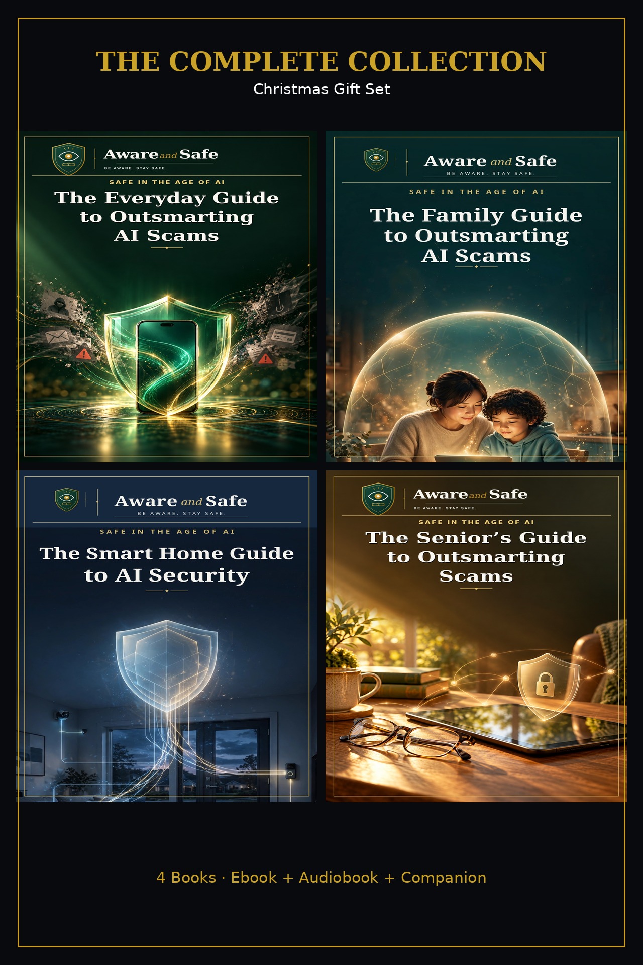 Aware & Safe Christmas Gift Set cover featuring four practical online safety guides